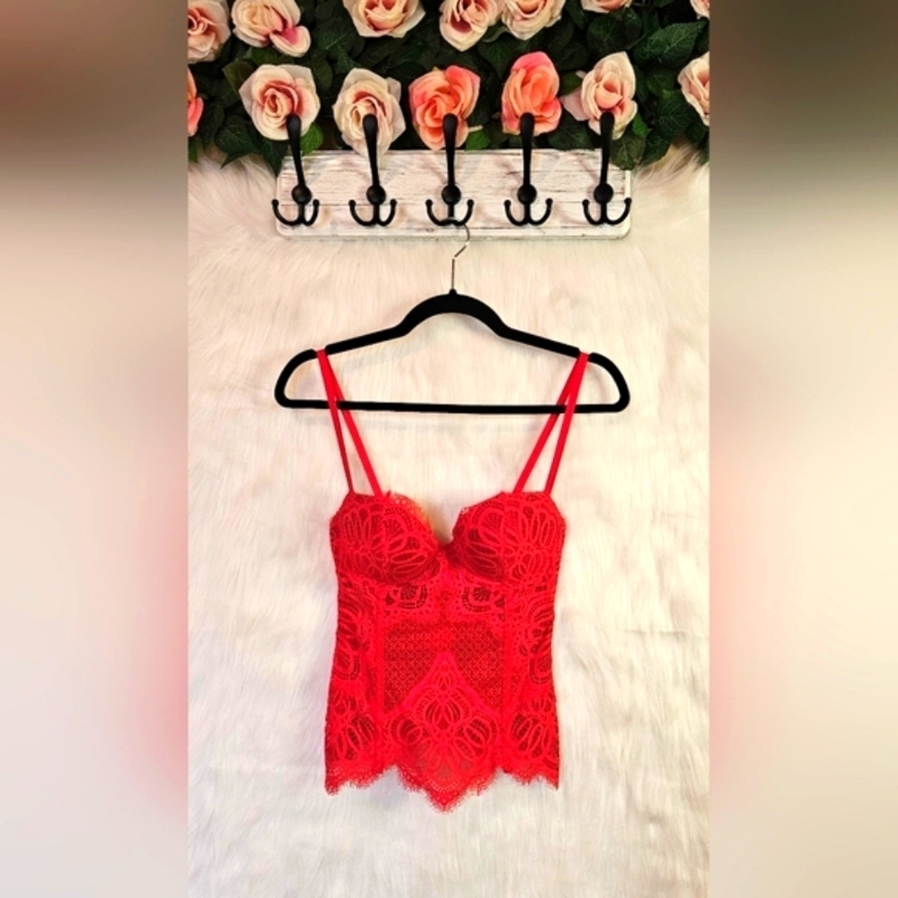 Victoria's Secret Hot Pink Lace Camisole Top (NWOT)